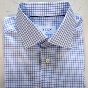 Eton slim white/blue button-down Sz. 16 / 41